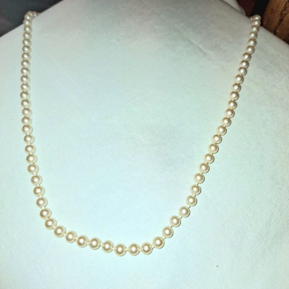 Vintage Faux Pearl Necklace (Rose/ Pink/ Cream/ Off White)